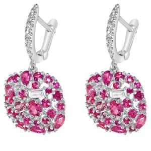 Beautiful crystals set in silver metal